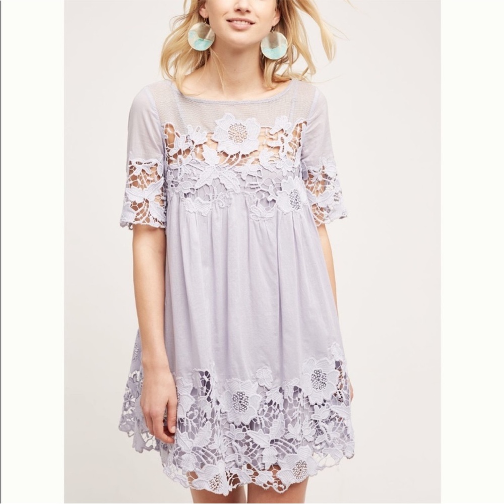 Holding Horses Purple Floral Lace Dress
